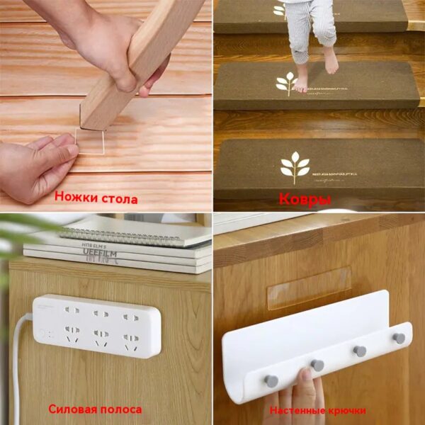 Многофункциональный 5 1 м DIY Многоразовые Моющиеся Расширение Pvc Двухсторонний Клей Прозрачный Cinta Нано Лента - 图片 7